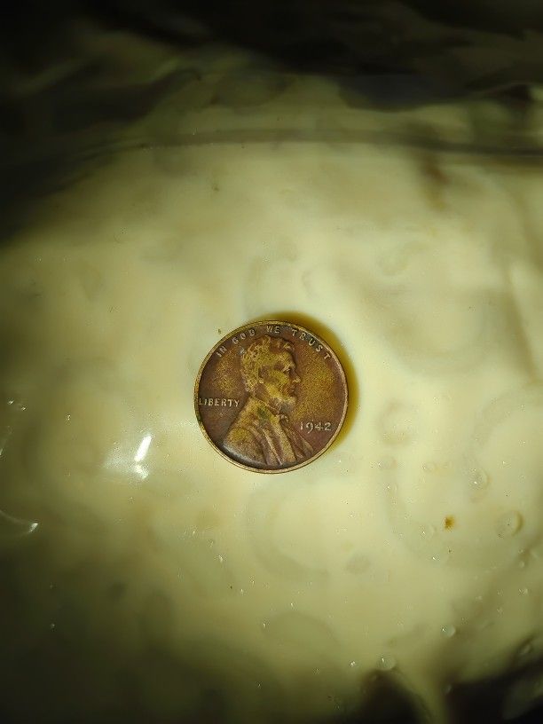 1942 Wheat Penny DbL Dyed  WoW!!