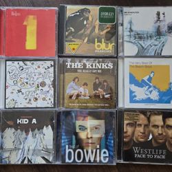 CD Collection Including The Beatles, Blur, Kinks
