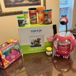 X-Mas Gift Ideas- 2x Top Fin Tanks & Food & More