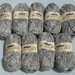 9 Skeins Bernat Kabuki Silk yarn