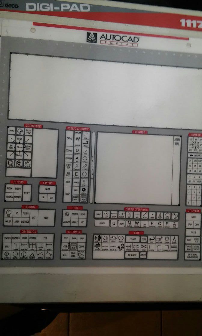 26" GTCO DigiPad CAD Drawing Tablet Model 1117 for Sale in Phoenix, AZ