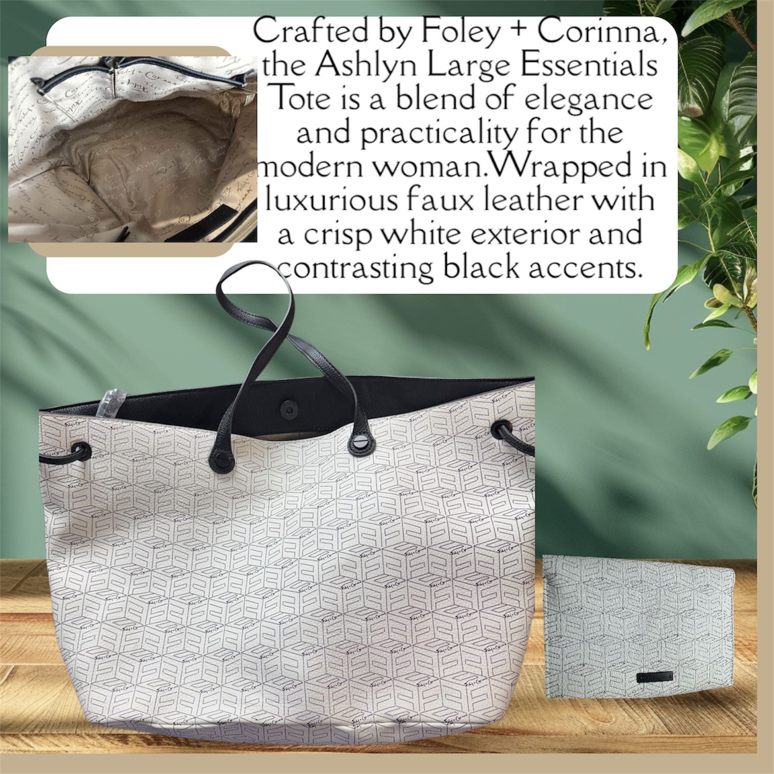 Crafted by Foley + Corinna, the Ashlyn Large Essentials Tote