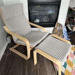 IKEA Armchair and Ottoman 