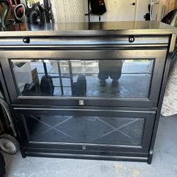 Black Cabinet With Pullout Drawer