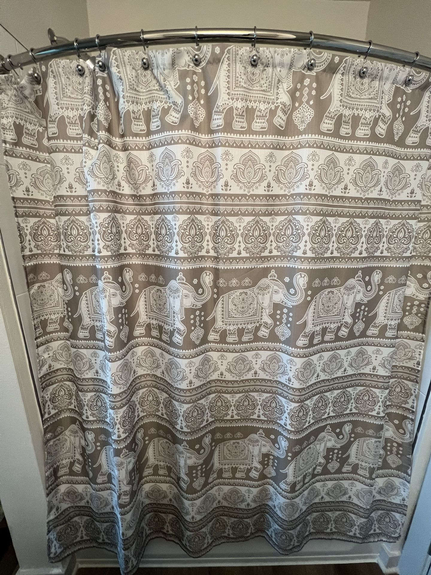 Elephant Fabric Shower Curtain