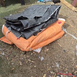 2 Concrete Blankets and A Tarp