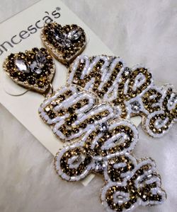 Francesca's Gold And White Earrings