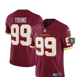 49ers Chase Young Washington Commanders Jersey SZ (L)