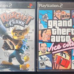 Ratchet & Clank and GTA Vice City PS2