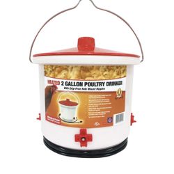 2 gallon heated poultry chicken water drinker