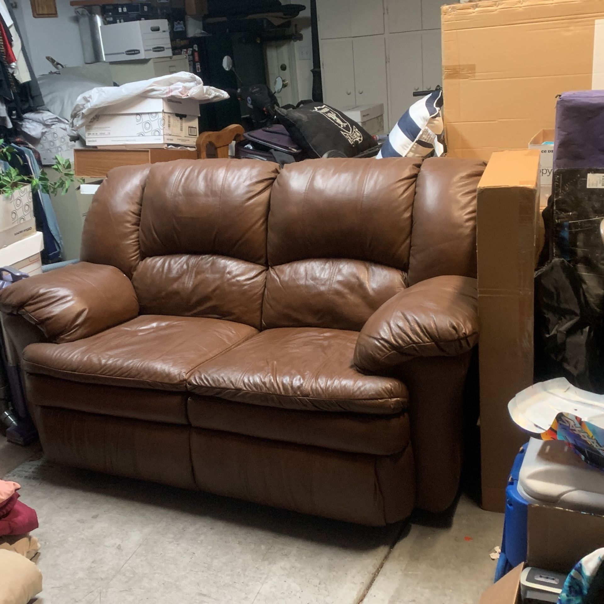 Dually Functional Brown Leather Love Seat,New Products : American Fashion Style Bags On Sale