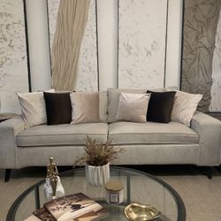 Beige Cream Couch Sofa 