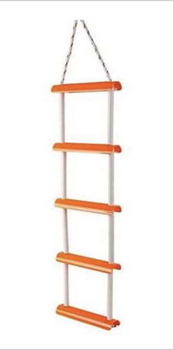 Portable 5 Step Boating Ladder Orange And White