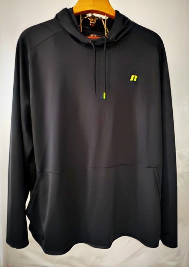 Russell Men's Hoodie Dri-Power 360 Greystone 3XL Training Fit Pullover Long Sleeve