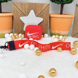 Nike OFF WHITE design Protective case for AirPods 3 (2021) Red