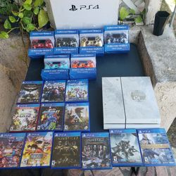 Games installed. 2017 PS4 1TB Edition & 1 Control $225. Extra control $40!. $20! Per Game or 7 for $100!. All for $600! Or Cash & trade