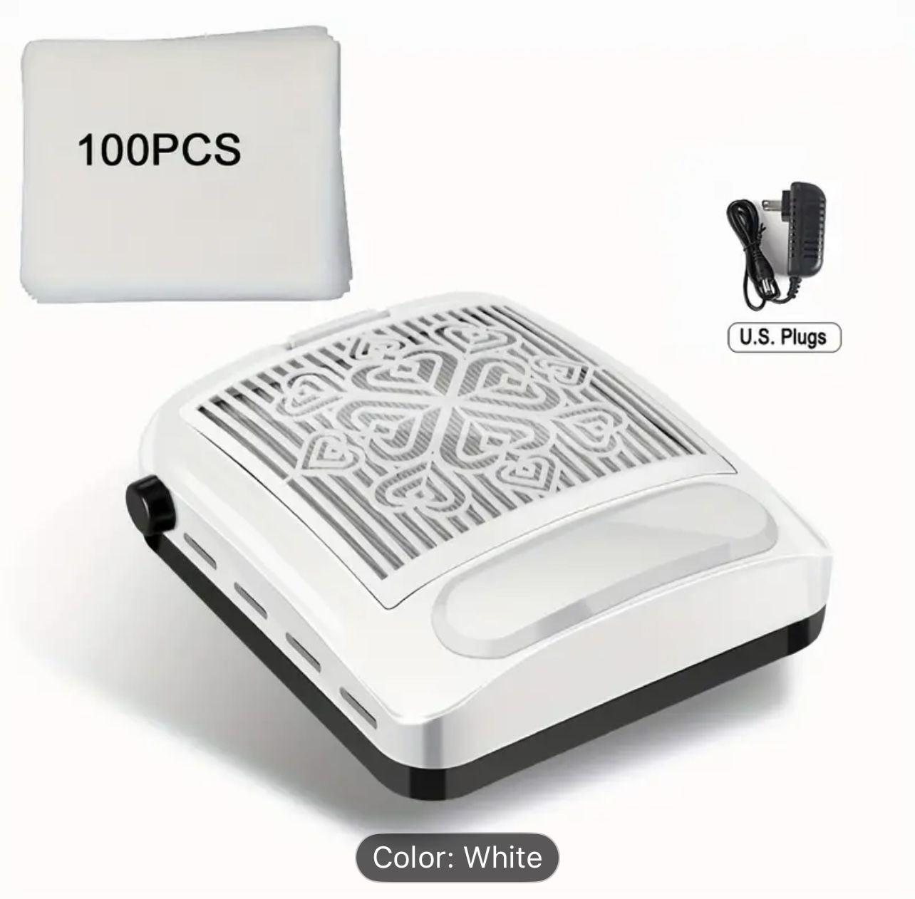 Professional Nail Dust Collector - Heavy-Duty Electric Nail Salon Vacuum with Reusable Filter