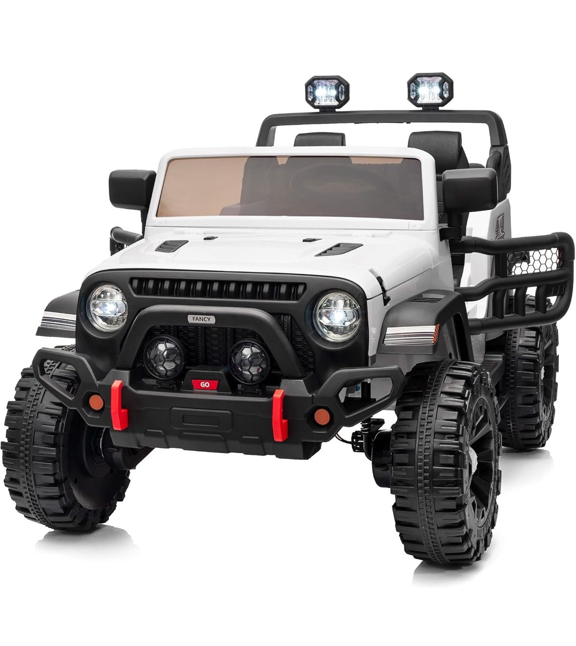 2 Seater Ride on Toy Car for Kids, 24V 4x4 Ride-on Truck Kids Electric Car w/Remote Control