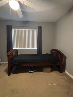 Twin bed and mattress