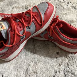 off white nike dunks university red