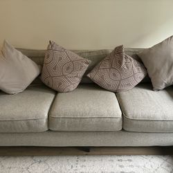3 Seater Sofa Couch, Grey/Cream color
