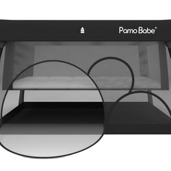 Pamo Babe Travel Crib - Lightweight Baby Playpen with Bassinet, Portable Mini Playard