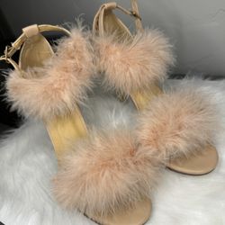 Pink Furry High Heels 