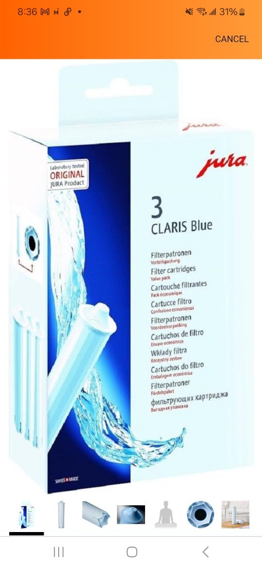ra 71312 Claris Water Filter, Pack of 3, Blue