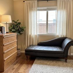 CHAISE LOUNGE DARK BROWN 