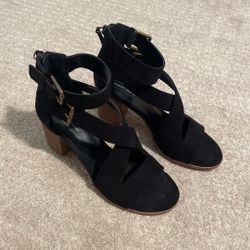 Melrose and Market Black Heel Sandals