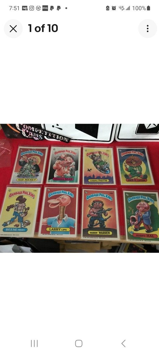 80'S GARBAGE PAIL KIDS LOT OF 8