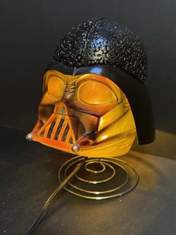 Vintage Star Wars Darth Vader Plastic Night Light Bobble Head Lamp 8.5"