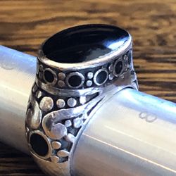 Sterling Blk Onyx Ring