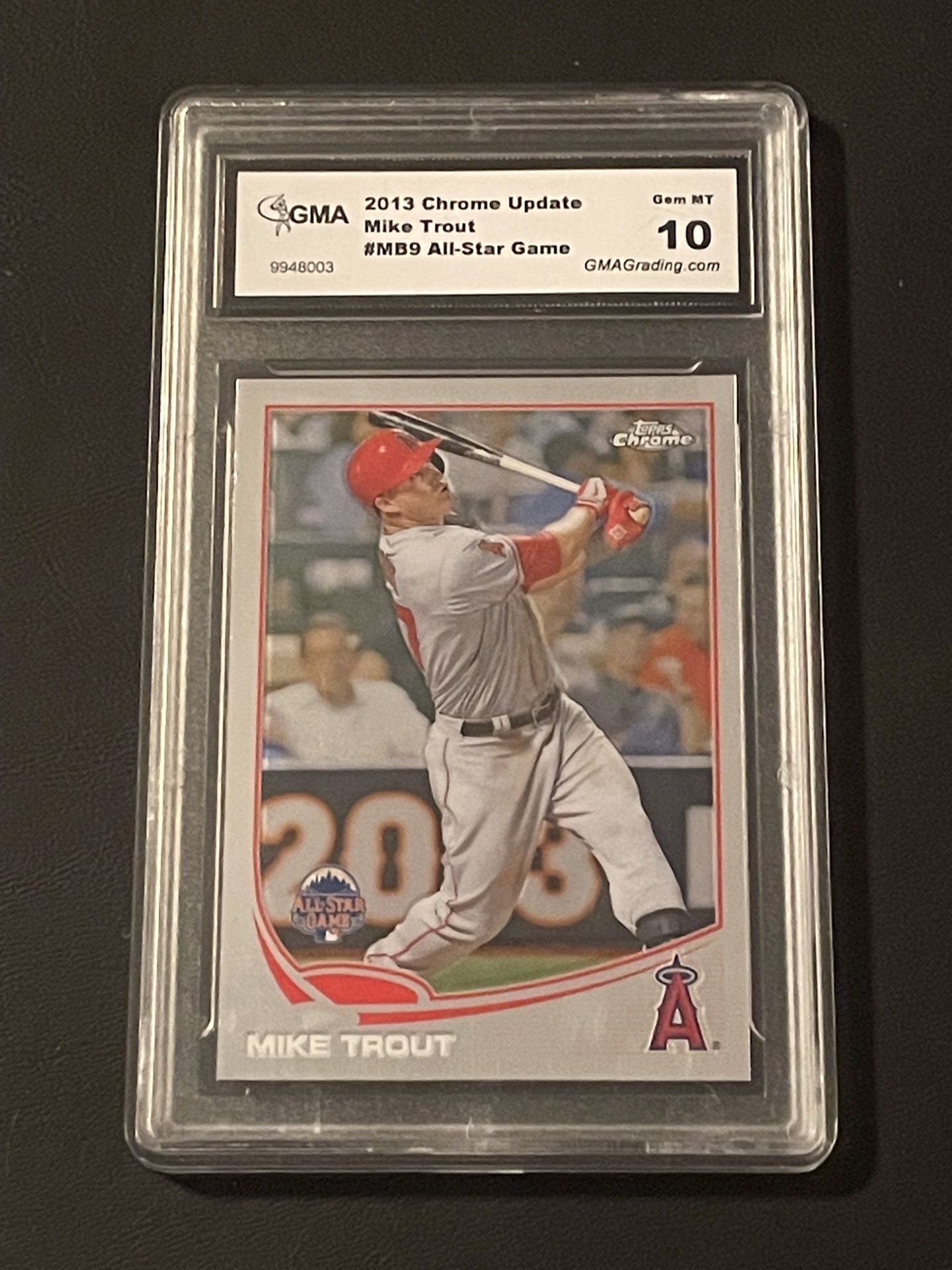Topps Chrome Angels Mike Trout Graded 10 Baseball Card