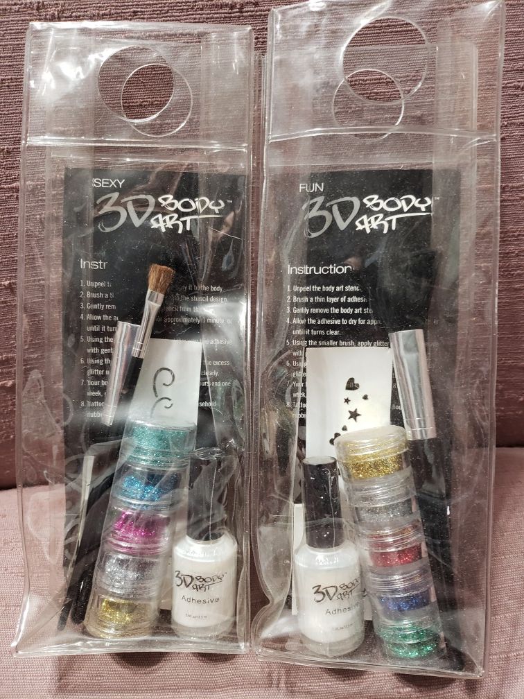 3D Glitter Body Art Kits
