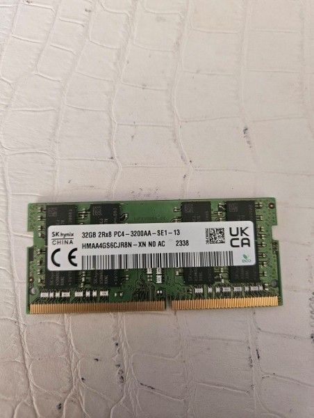 32GB PC4 Laptop memory. 3200AA
