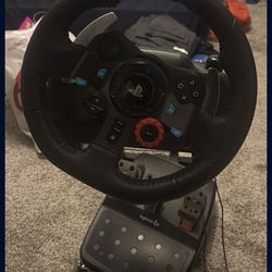 Gaming Steering wheel, separate seat, stick and peddles 14