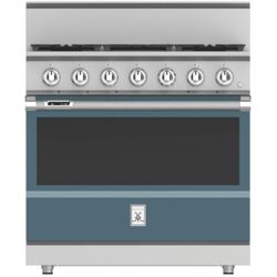 Hestan KRD365-NG-GG - 36 Inch Dual Fuel Range with 5 Burners, 5.8 cu. ft. Oven Capacity - Pacific Fog