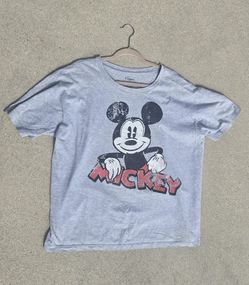 Men's Disney Mickey Mouse T-Shirt XL - Front & Back Graphic