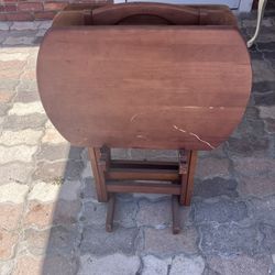 XL Wood Snack Or Folding Table 