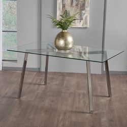 Modern Glass Dining Kitchen Table