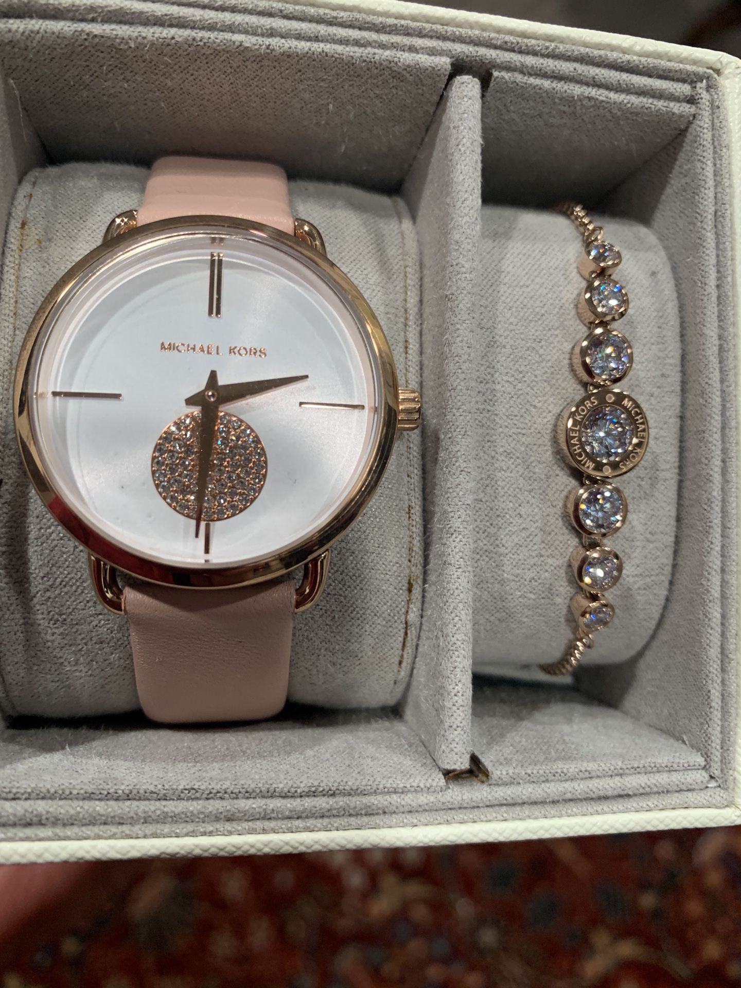 NEW! Michael Kors Rose Gold Watch & Bracelet Set