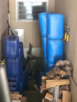 Blue jug containers (read descriptions)