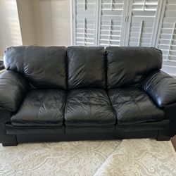 Sofa Black Leather