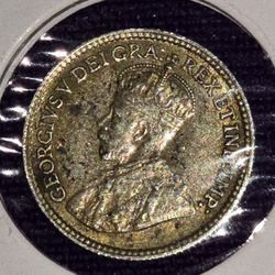 1918 Canada 5 Cents Silver .925 Coin