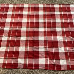 Red Plaid Tablecloth (Threshold) 80” by 60”