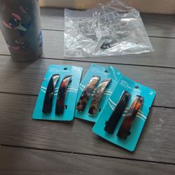 6 Hair Holders/barrettes/ Breaches Para Pelo