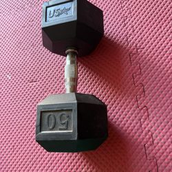 50 Lb Hex Dumbbell (single Dumbbell, Not A Pair)