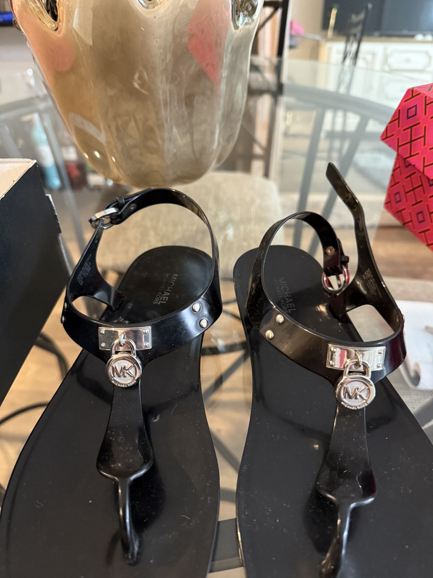 Women’s Black MK Sandals 8.5-9