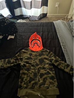 Green orange and green bape hoodie